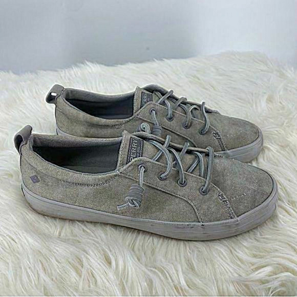 Sperry Top Sider Crest Vibe‎ Women's Size 10 Gray Canvas Sneakers Shoes - Picture 1 of 6